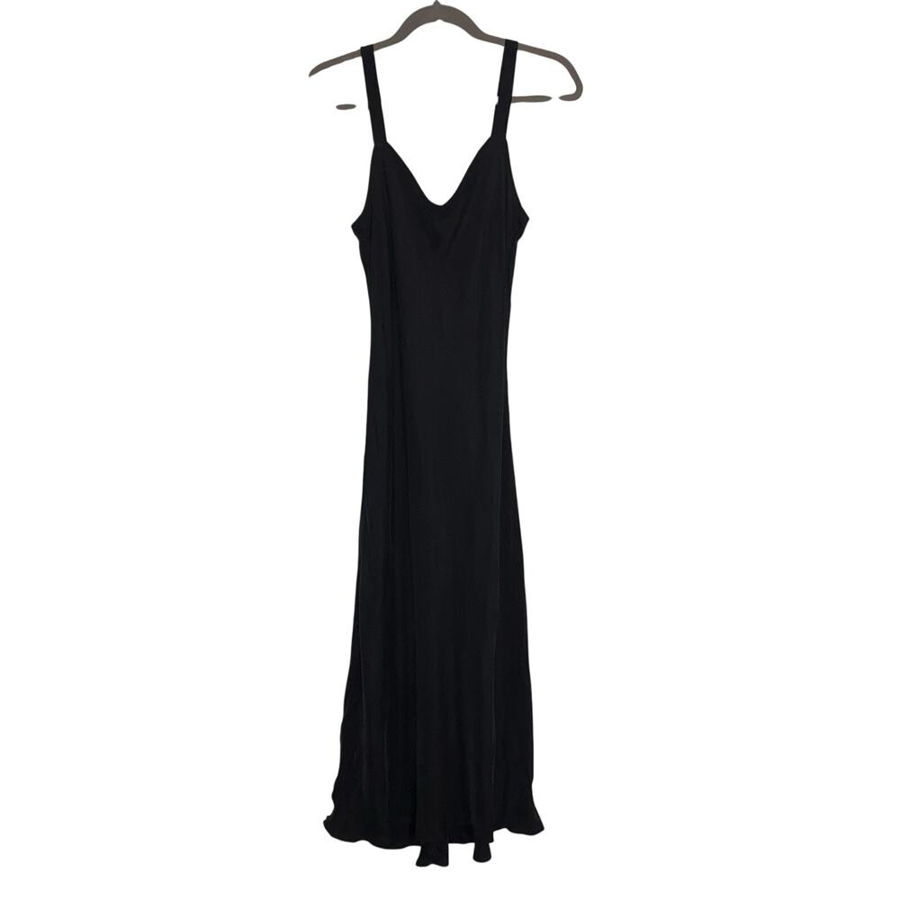 J.Crew Gwyneth Slip Dress Size 4 Black Cupro Blend V-Neck Classic Party NEW NWT - Picture 2 of 13